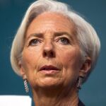 La directora del Fondo Monetario Internacional (FMI) durante una rueda de prensa en la sede del FMI en Washington DC (EE.UU.).