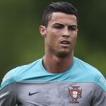 Cristiano Ronaldo durante un entrenamiento con Portugal en el pasado Mundial