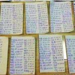 Imagen de ocho de las páginas repletas de números de teléfono
