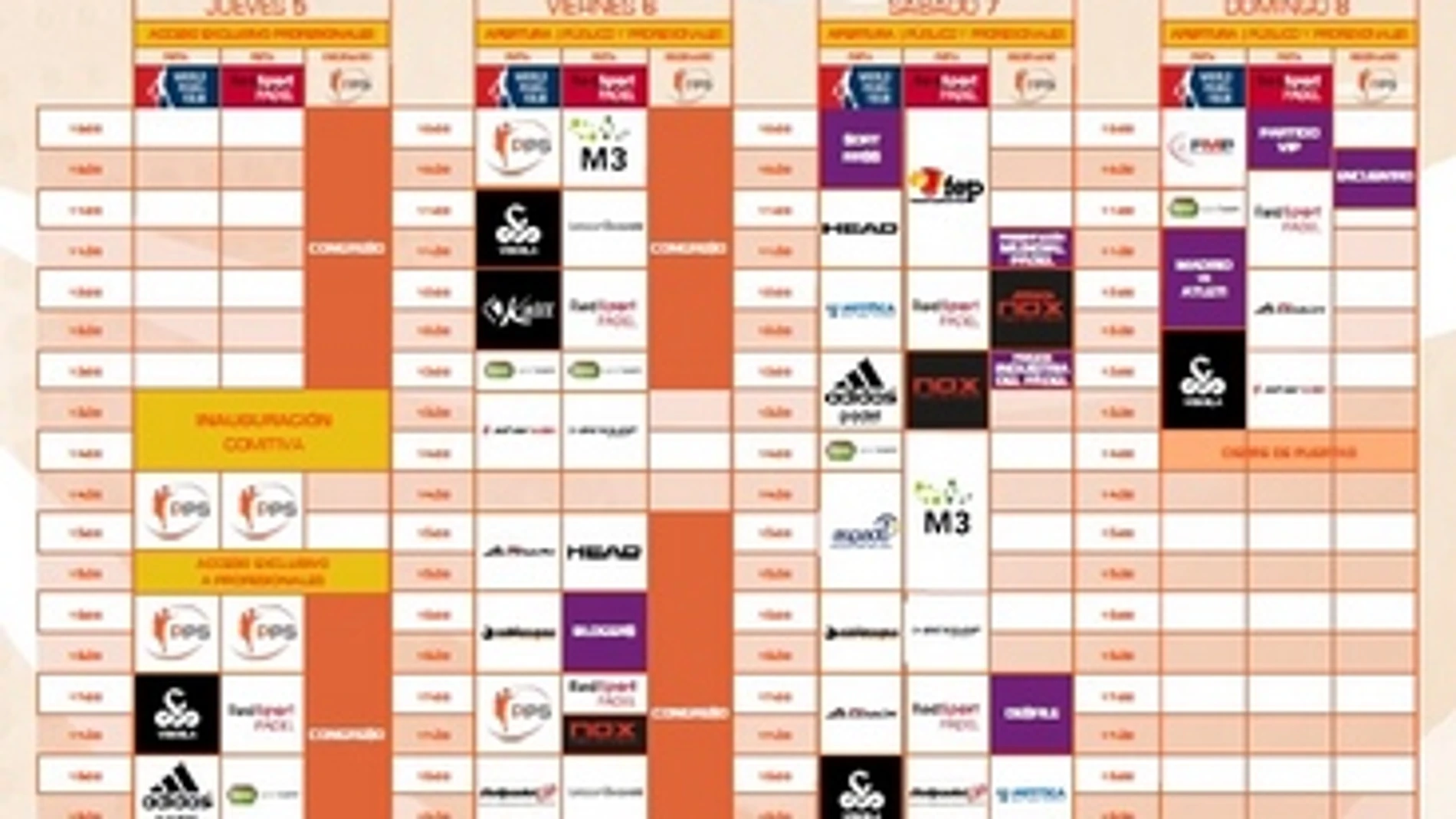 Actividades del Padel Pro Show.