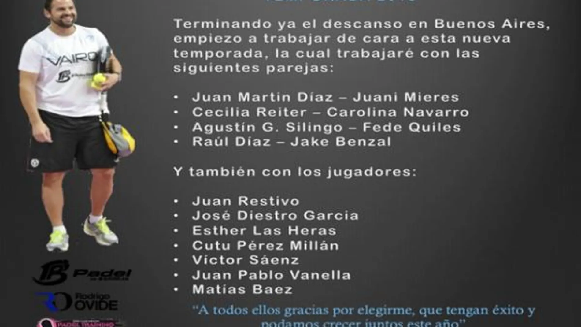 Rodri Oide y sus pupilos.