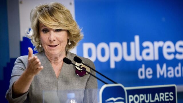 La presidenta del PP de Madrid, Esperanza Aguirre