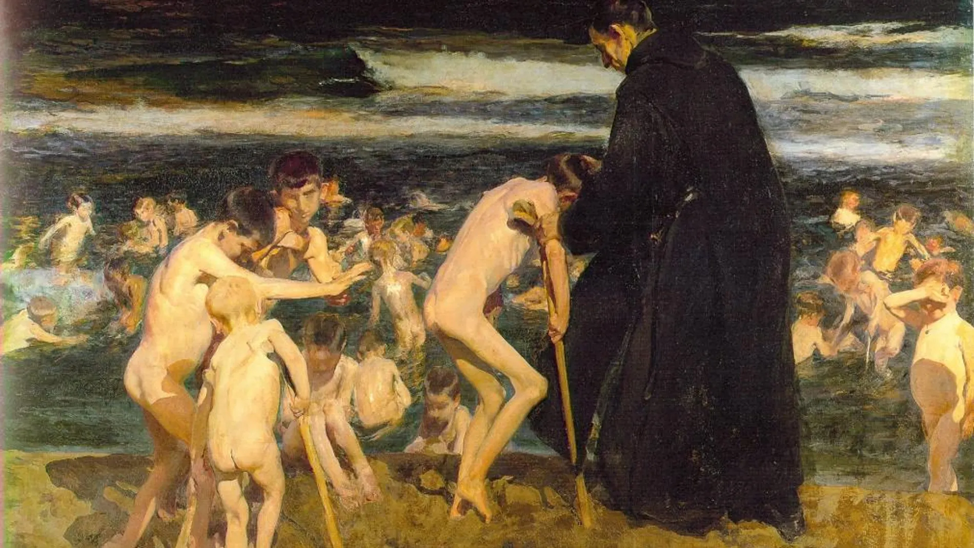 "Triste herencia", obra de Sorolla de 1899, de la Fundación Bancaja.