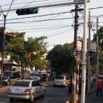 Vista de los nuevos semáforos de Asunción (Paraguay)
