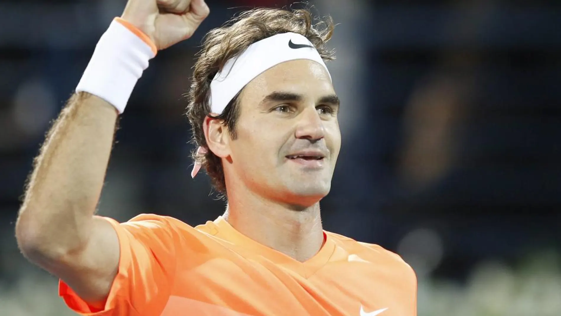 Roger Federer tras vencer al serbio en la final del torneo de Dubai