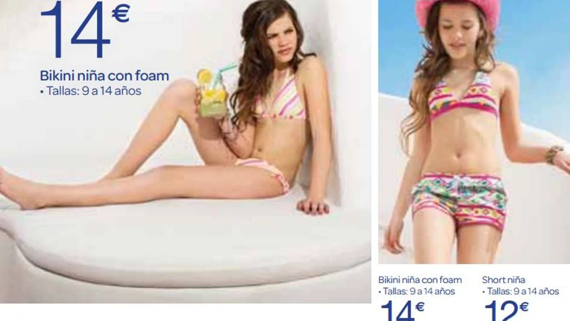 Imagen del catálogo en el que se publicita el bikini con relleno
