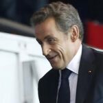 Nicolas Sarkozy el pasado finde semana durante el partido del Paris Saint Germain's y el Olympique