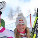 Lindsey Vonn, tras ganar hoy el descenso en Cortina d'Ampezzo