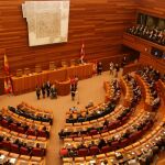 Imagen de las cortes durante la conmemoración del XXXII aniversario de la promulgación del Estatuto de Autonomía de Castilla y León.