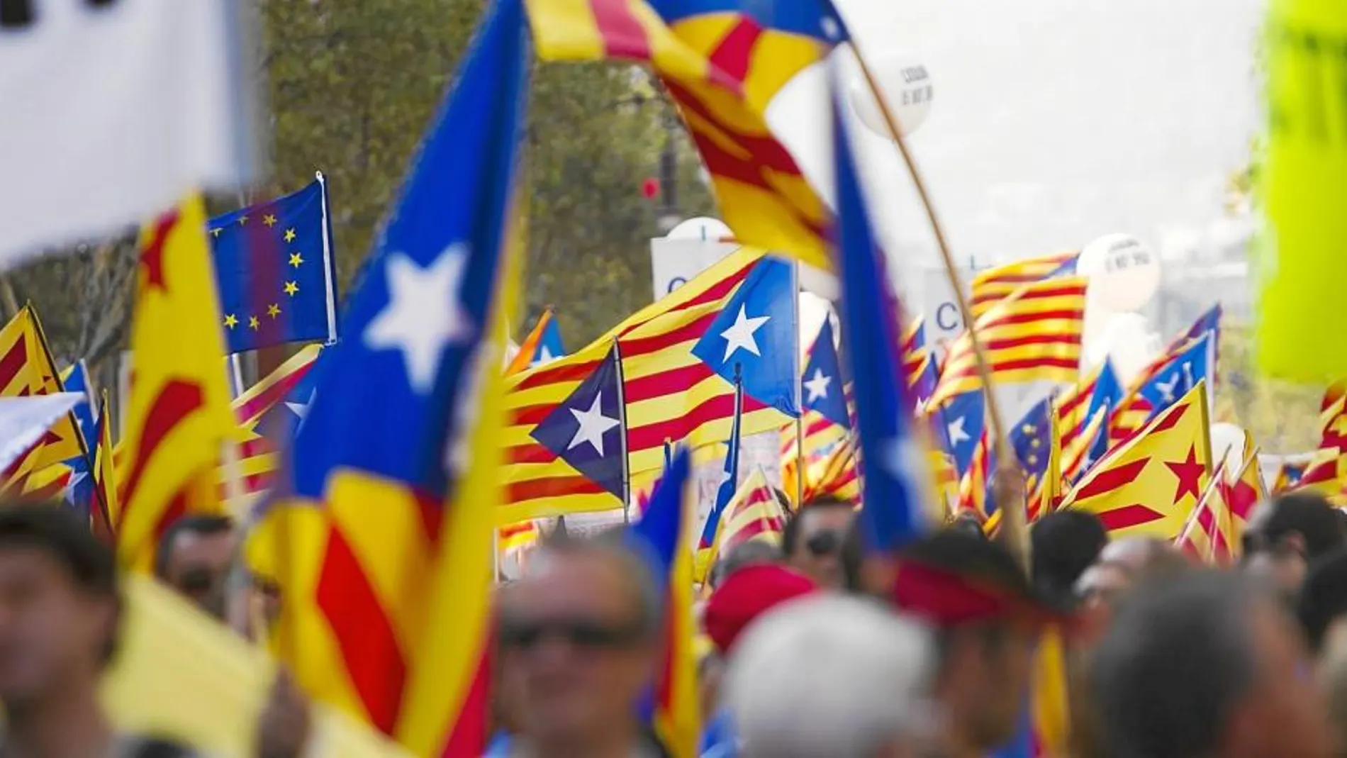 Parte de los asistentes a la manifestación separatista del 11 de septiembre llegaron a Barcelona en tren