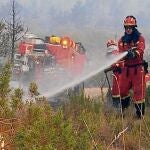 La Unidad Militar de Emergencias participó en la extinción del fuego