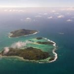 Imagen aérea de las islas Seychelles, en el Océano Índico