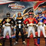 Los Power Rangers, durante la celebración del 20 aniversario de la formación.