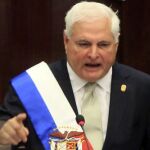 El presidente de Panamá, Ricardo Martinelli, asiste a la Asamblea Nacional ayer, jueves 2 de enero de 2013, en Ciudad de Panamá.