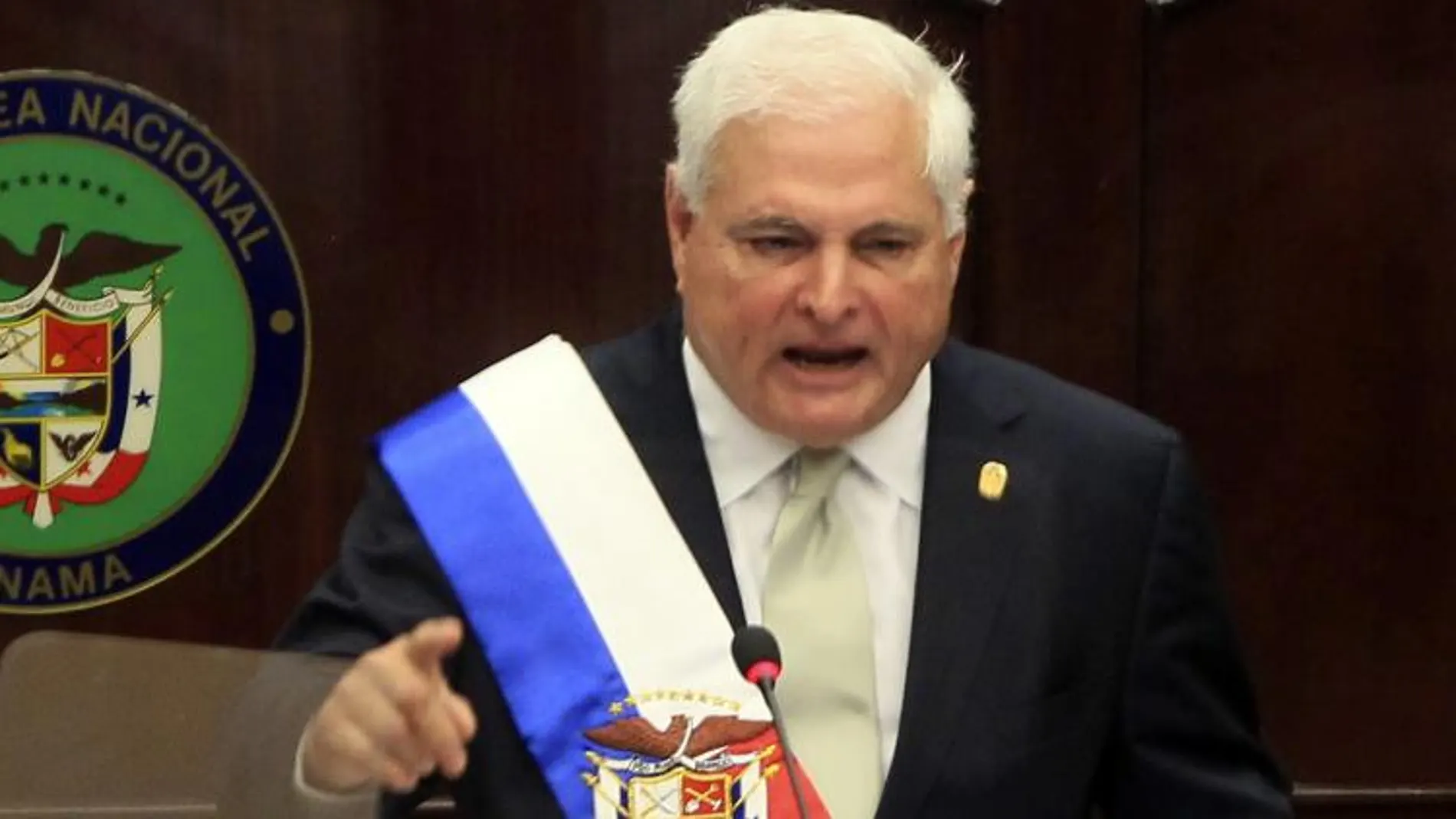 El presidente de Panamá, Ricardo Martinelli, asiste a la Asamblea Nacional ayer, jueves 2 de enero de 2013, en Ciudad de Panamá.