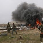Imagen de los combates en Tikrit entre los iraquíes y el Estado Islámico.