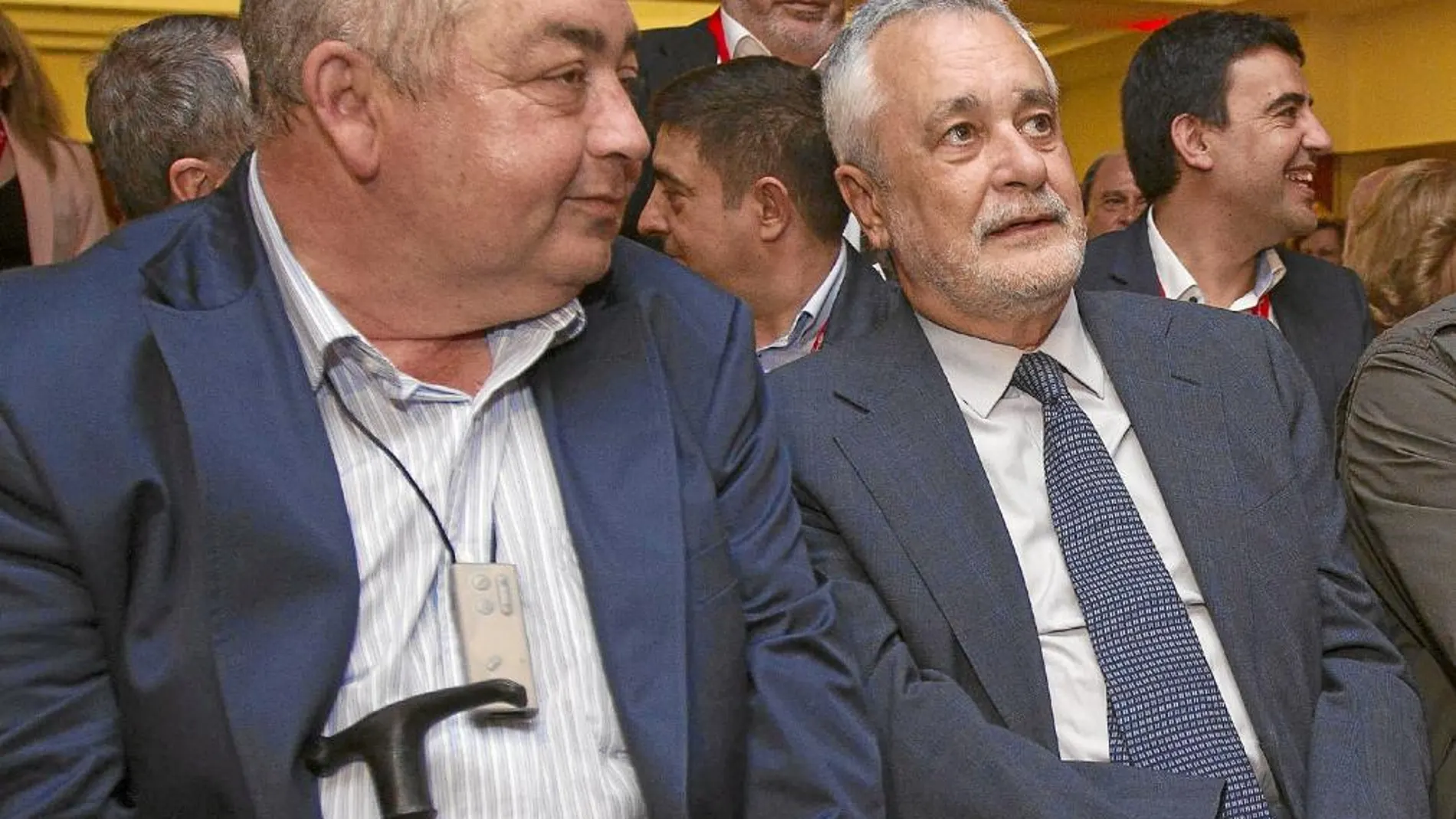El ex secretario general de UGT-A Manuel Pastrana y el ex presidente Griñán