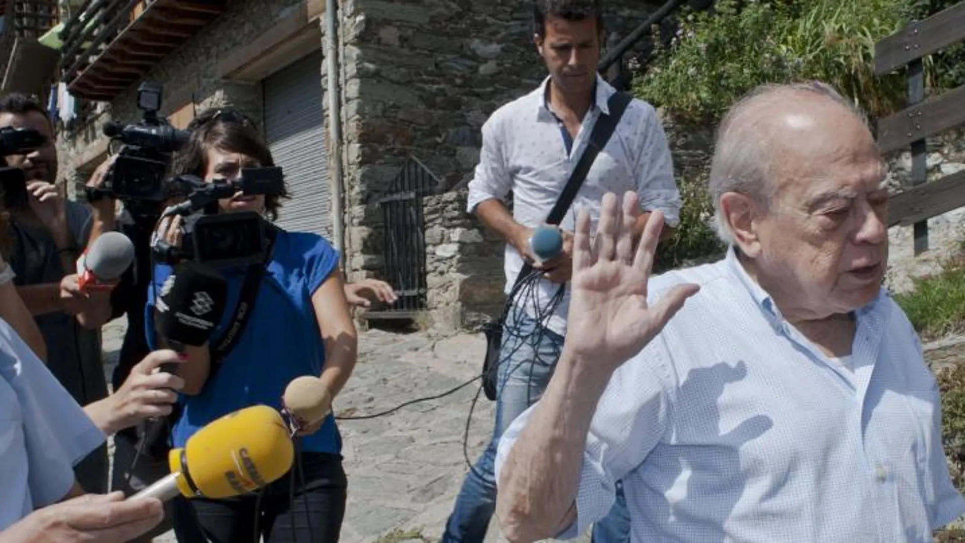 El expresidente catalán Jordi Pujol en la localidad gerundense de Queralbs