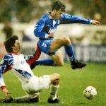 Luis Enrique, en un partido con el Madrid