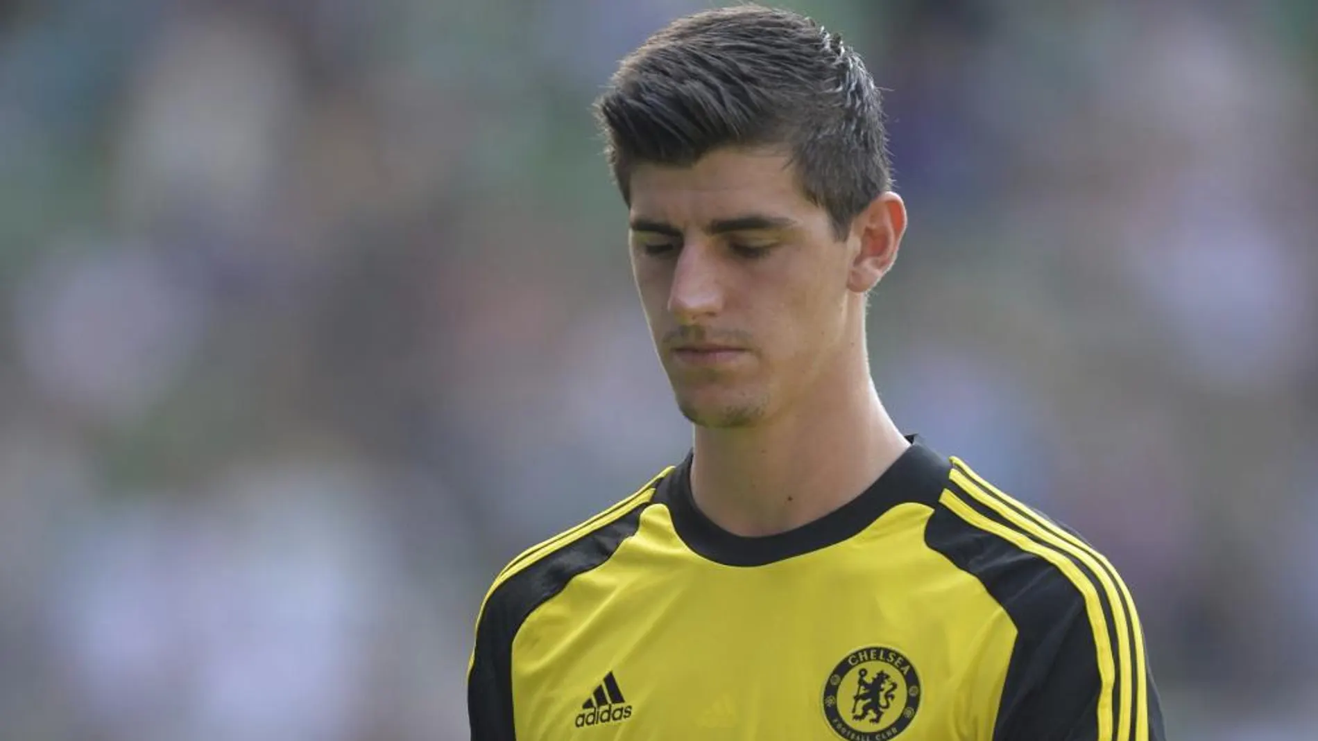 El belga Thibaut Courtois durante el partido
