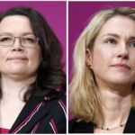 De izquierda a derecha, Sigmar Gabriel (Economía y vicecanciller), Frank-Walter Steinmeier (Asuntos Exteriores), Andrea Nahles (Empleo), Manuela Schweisig (Familia), Heiko Maas (Justicia) y Barbara Hendricks (Medio Ambiente).