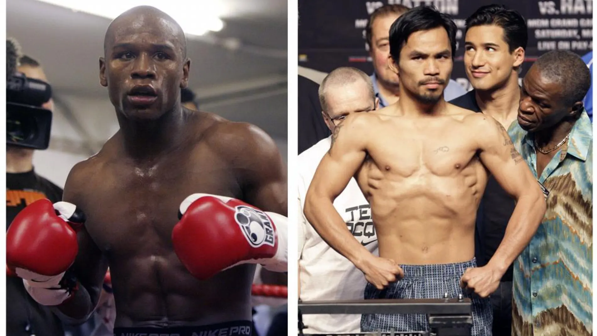 Floyd Mayweather Jr. y Manny Pacquiao.