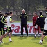 La selección en su primer entrenamientoen Curitiba