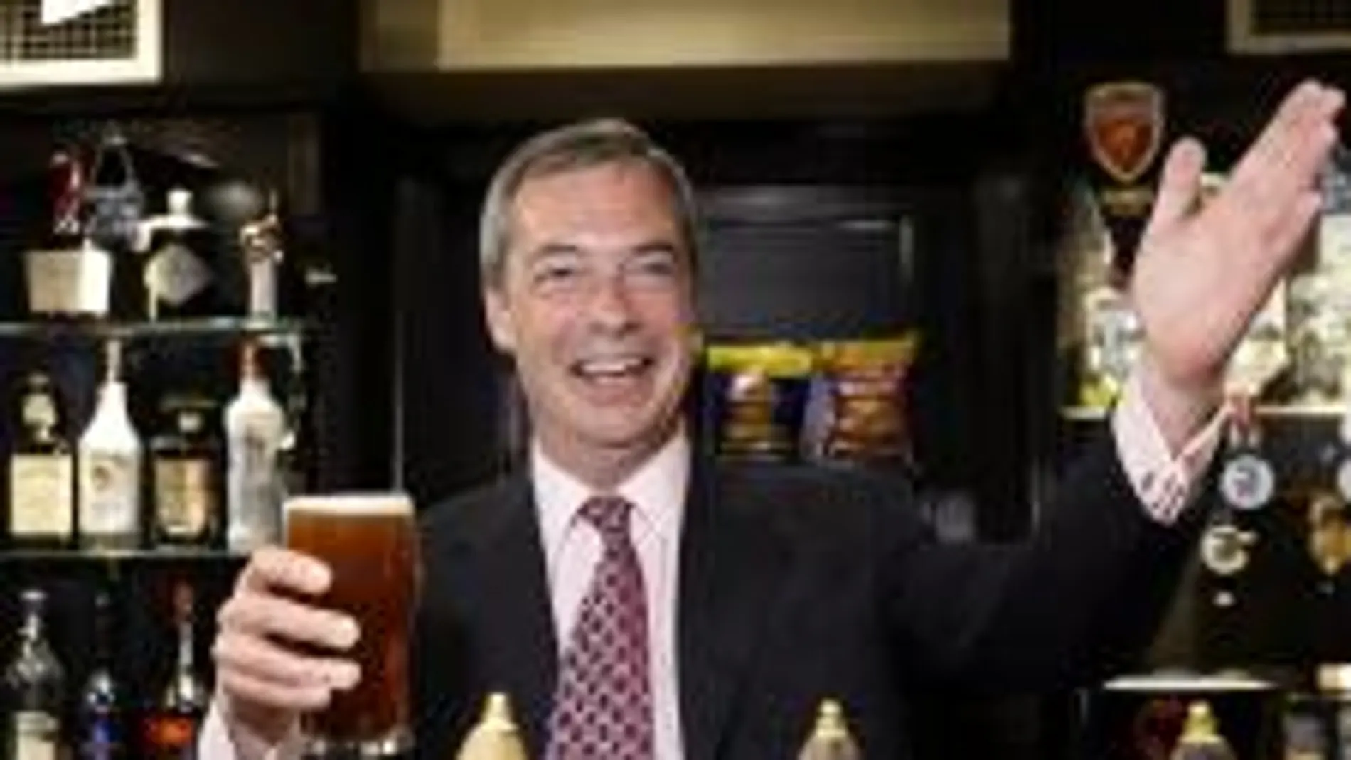 El líder del antieuropeo Partido de la Independencia del Reino Unido (UKIP), Nigel Farage