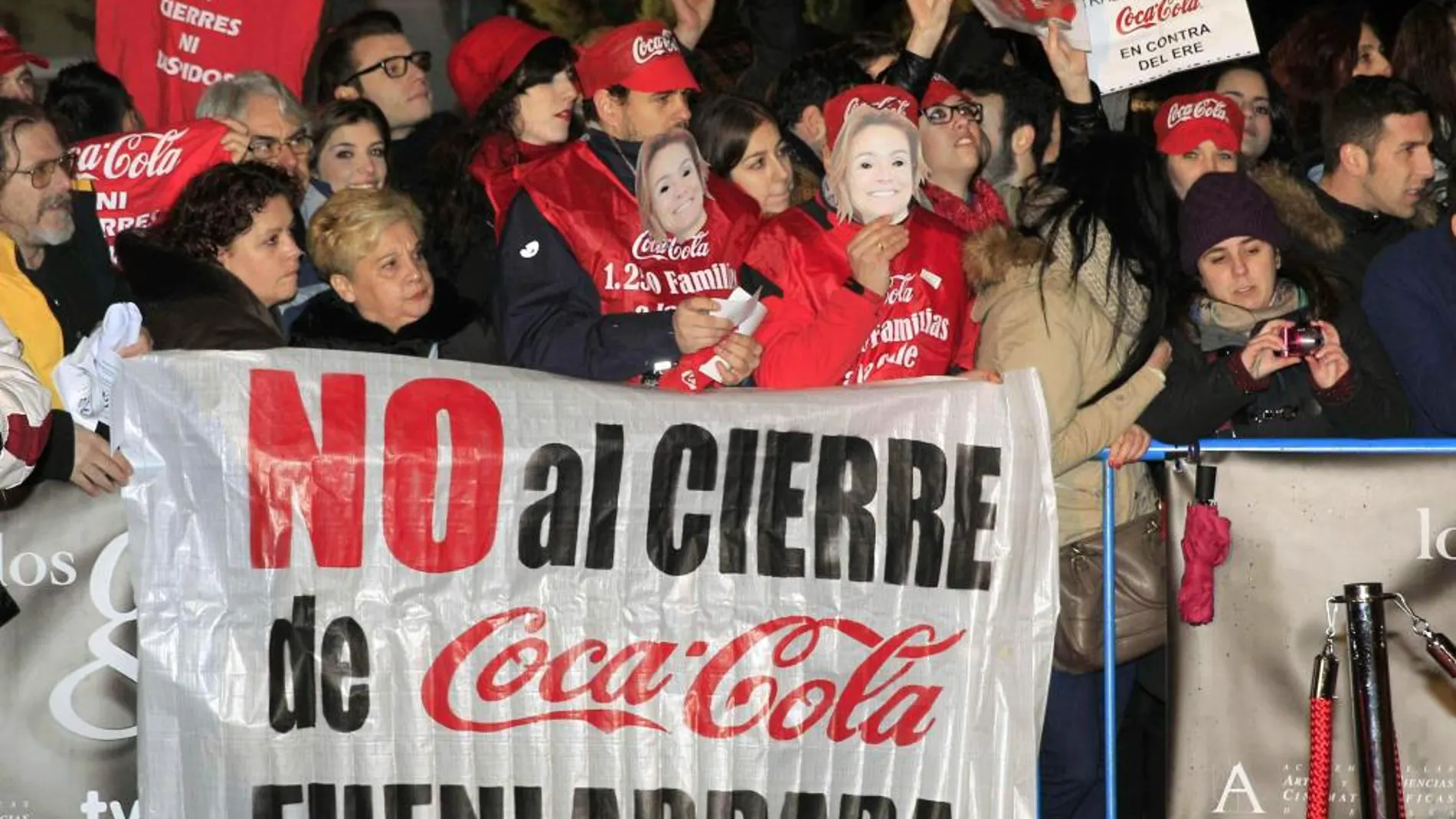 Trabajadores de Coca-Cola protestan en Madrid