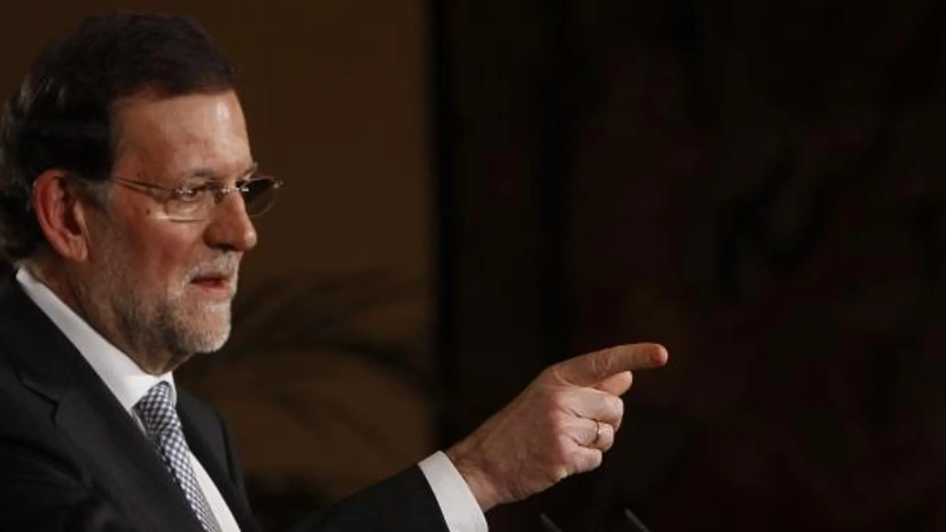Mariano Rajoy durante su comparecencia para hacer balance de un año de Gobierno
