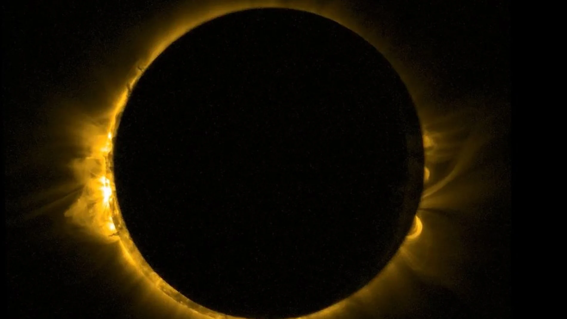 Imagen del eclipse tomanda por la Agencia Espacial Europea.