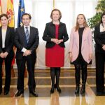 La consejera de Hacienda, Pilar del Olmo, junto con otros representantes en materia de Hacienda del resto de las autonomías reunidos en Zaragoza