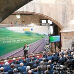 La ministra de Fomento, Ana Pastor, presentó en abril de 2012 el proyecto conocido como «tercer carril» y que permite la adaptación al ancho de vía internacional.