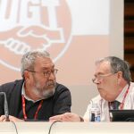 El secretario general, Cándido Méndez, ayer durante la Comité Confederal Ordinario celebrado en Madrid