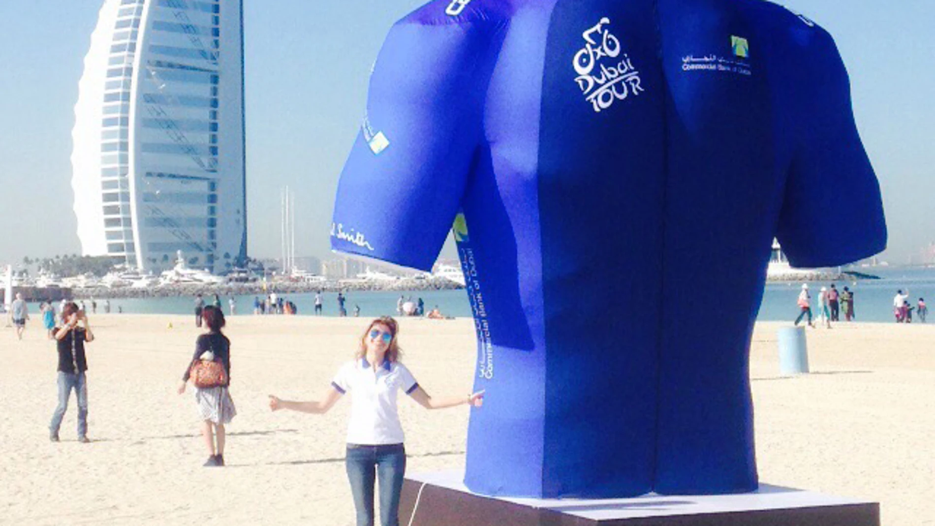Maillot azul del vencedor del tour de Dubai