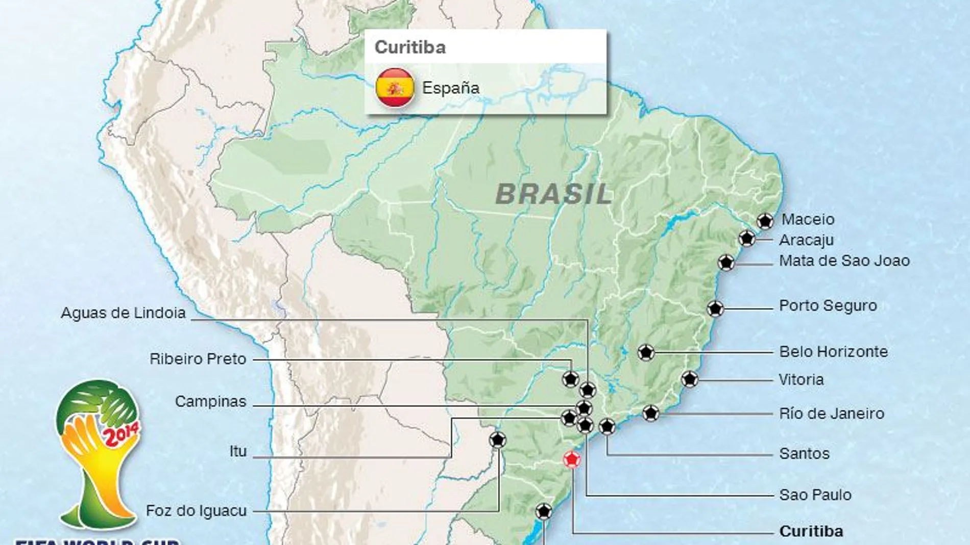 Todas las sedes de Brasil 2014