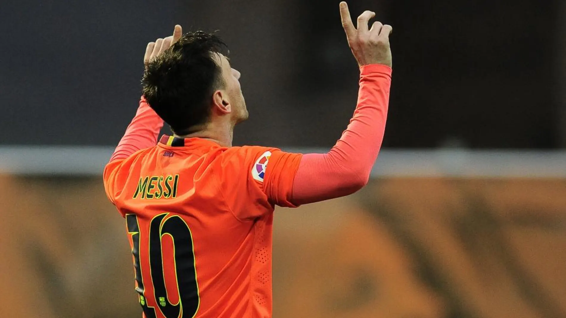 Lionel Messi celebra el gol marcado al Eibar