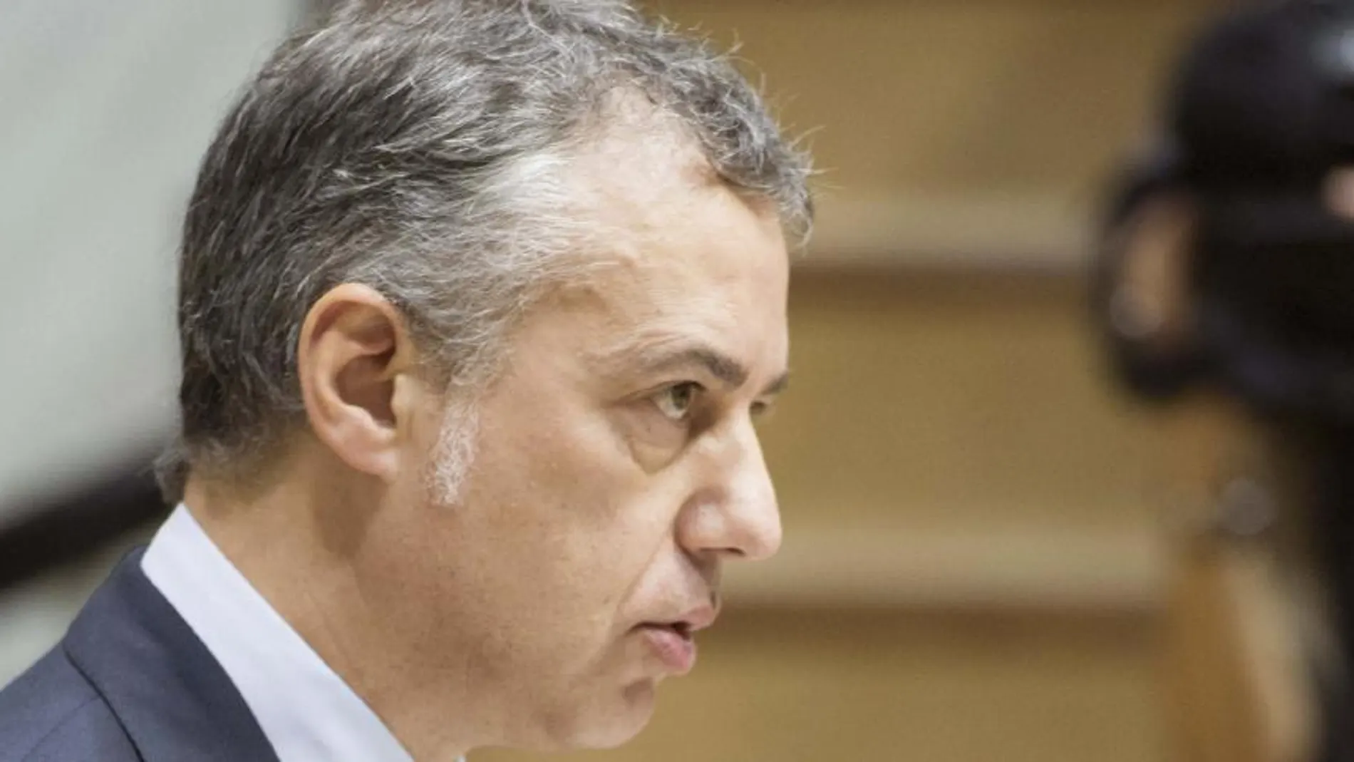 El lehendakari, Iñigo Urkullu, hoy, en el Parlamento Vasco.