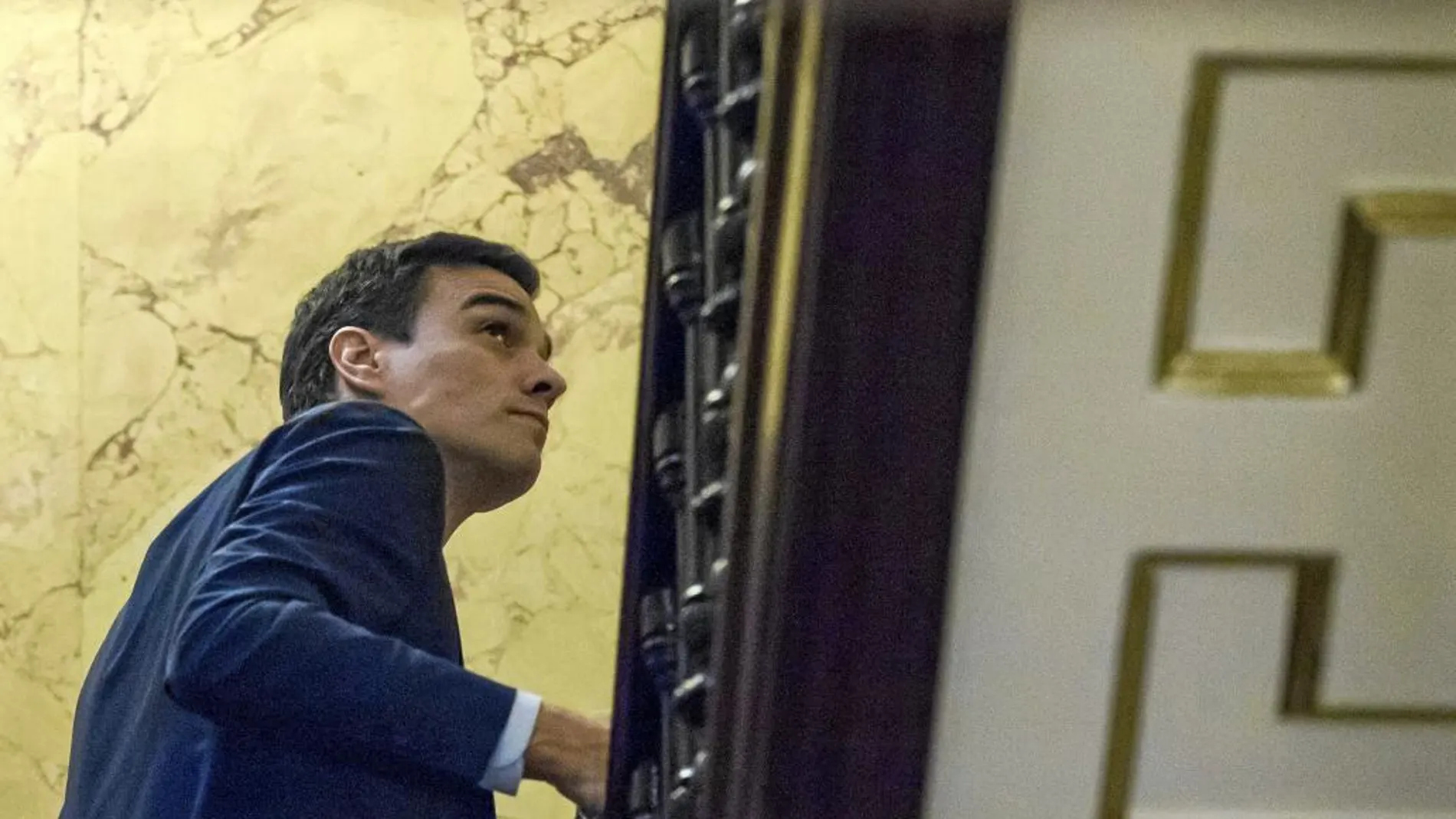 Pedro Sánchez, ayer, en el Congreso de los Diputados