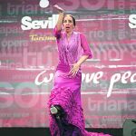Fotografía facilitada por el Ayuntamiento de Sevilla. La bailaora Isabel Bayón, premio nacional de Danza, durante la presentación de la XVIII edición de la Bienal de Flamenco