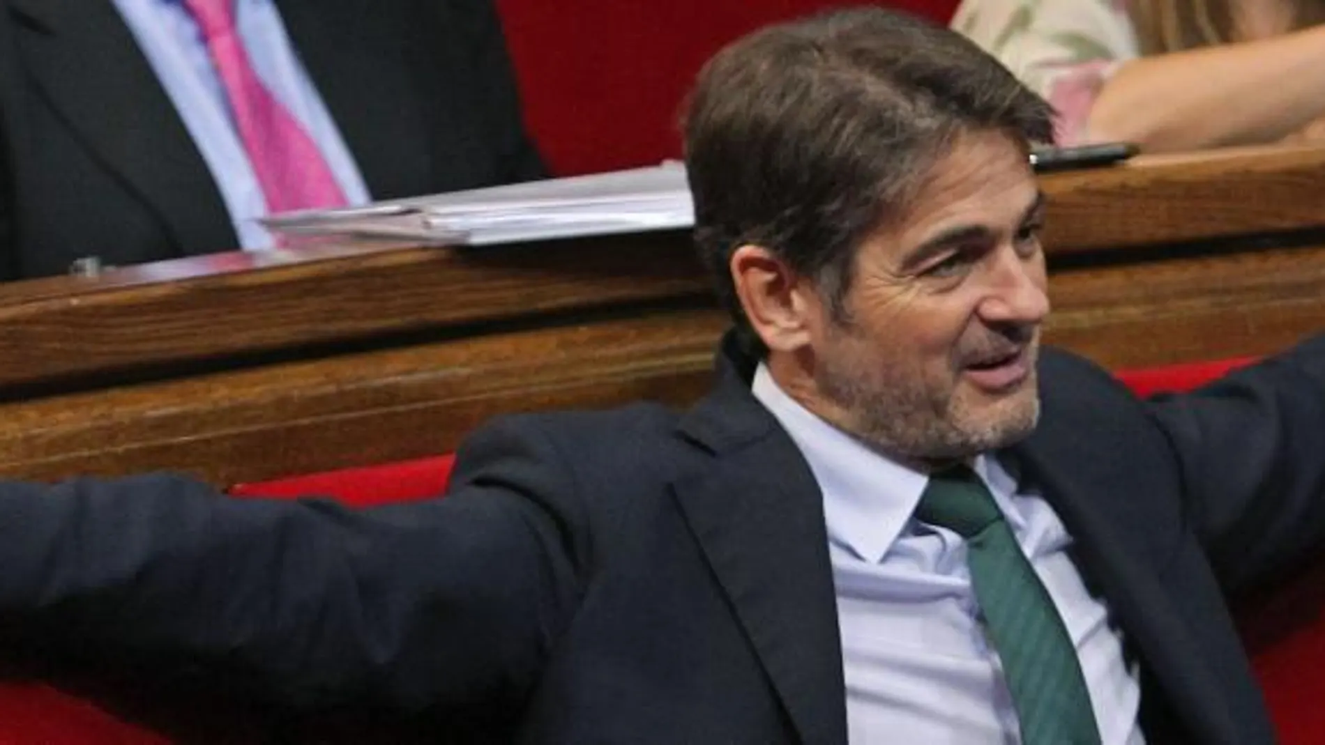 El diputado de CiU, Oriol Pujol, en el Parlament catalán.