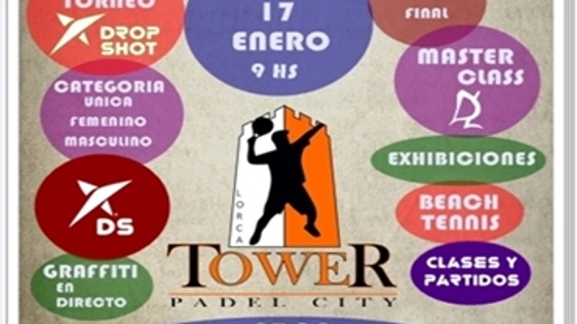 Cartel de la inauguración DL Padel Academy.