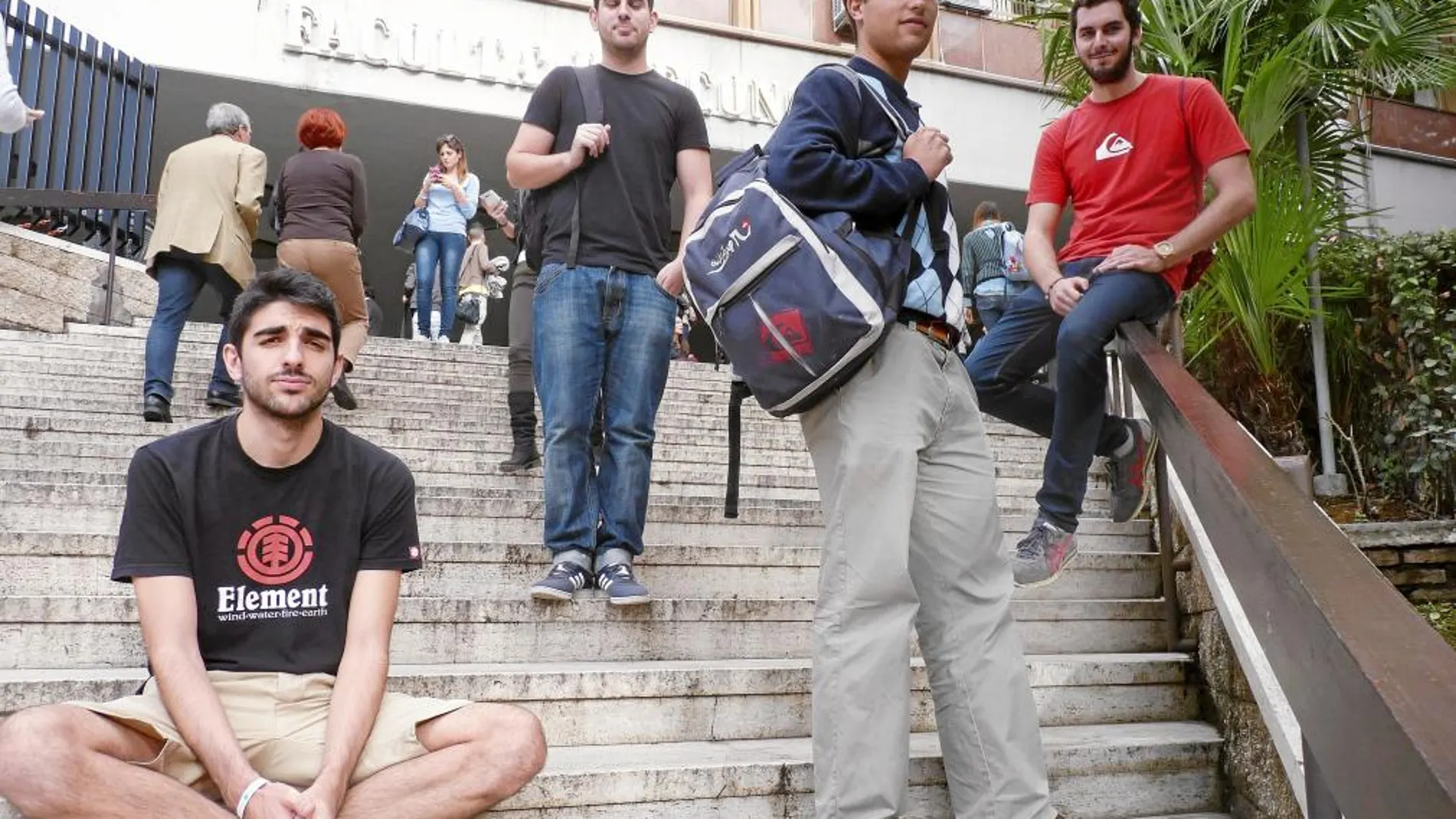 ESTUDIANTES españoles en una universidad de Italia, uno de los países más demandados por nuestros alumnos