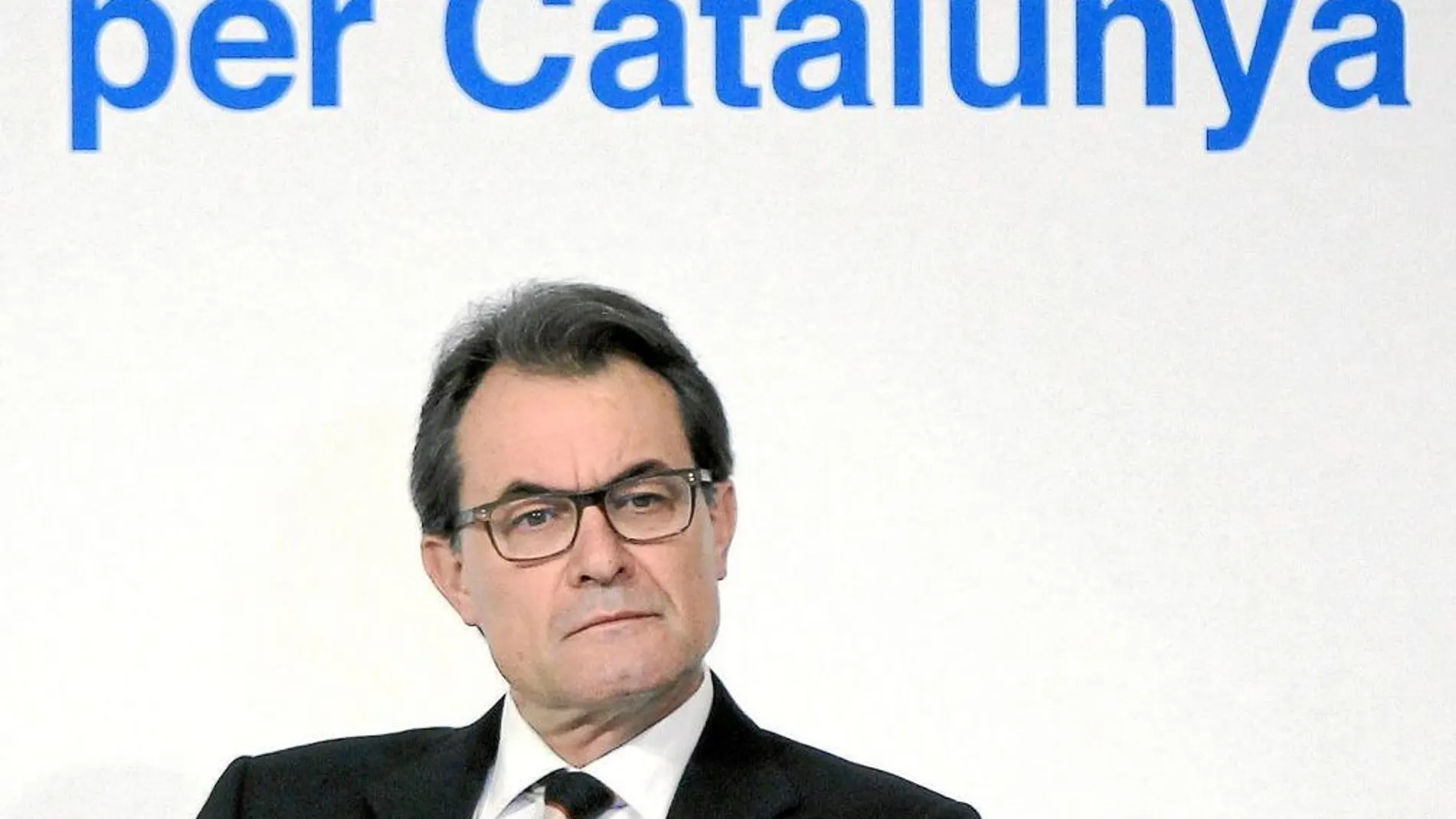 ¡Artur Mas, ayer en Barcelona durante el acto conmemorativo del centenario de la Mancomunitat de Cataluña