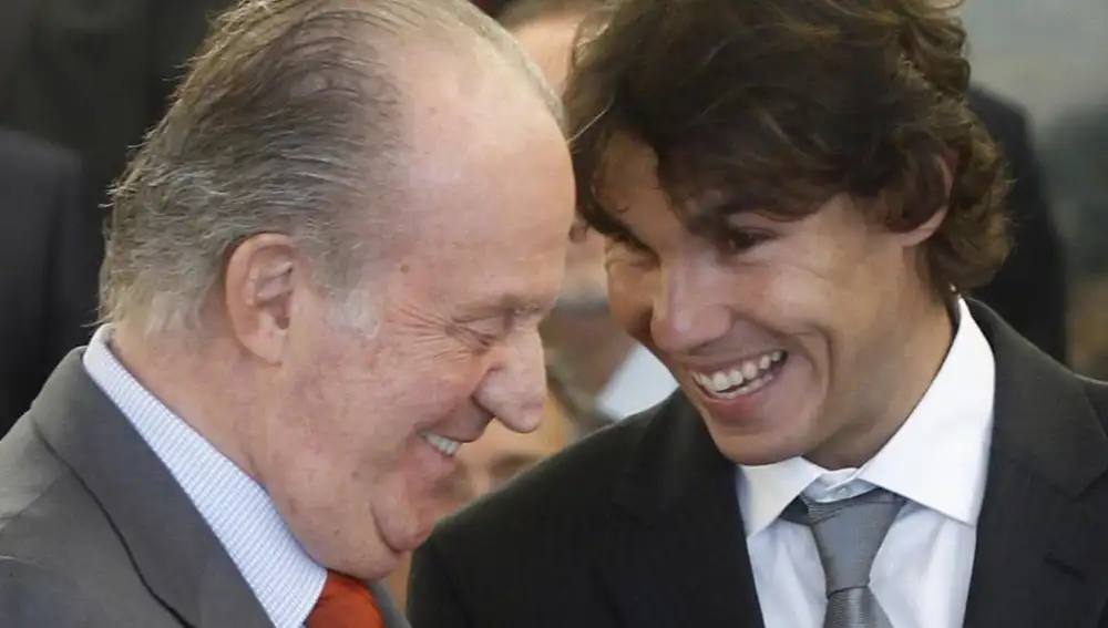 Don Juan Carlos y Rafa Nadal en la Zarzuela, 2012