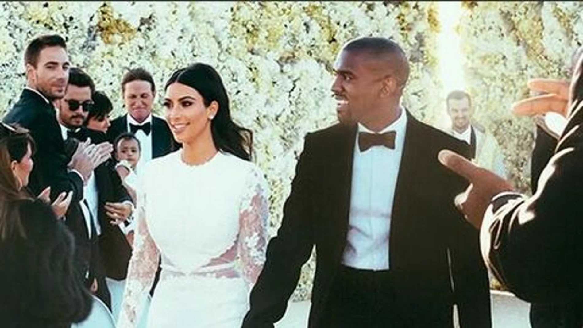Las imágenes de la boda de West y Kardashian