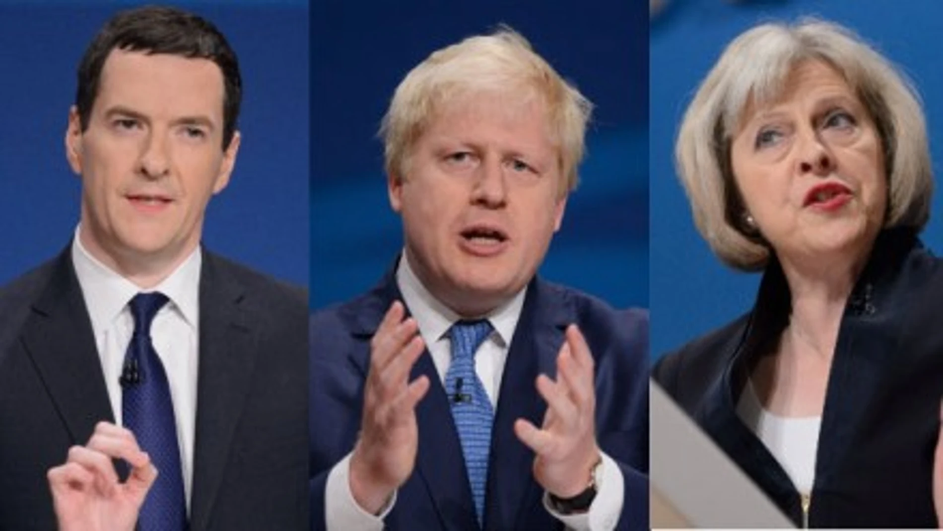 George Osborne, Boris Johnson y Theresa May