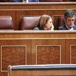 La primera ausencia de Rubalcaba. El todavía líder socialista no acudió ayer a su escaño pero fue el protagonista
