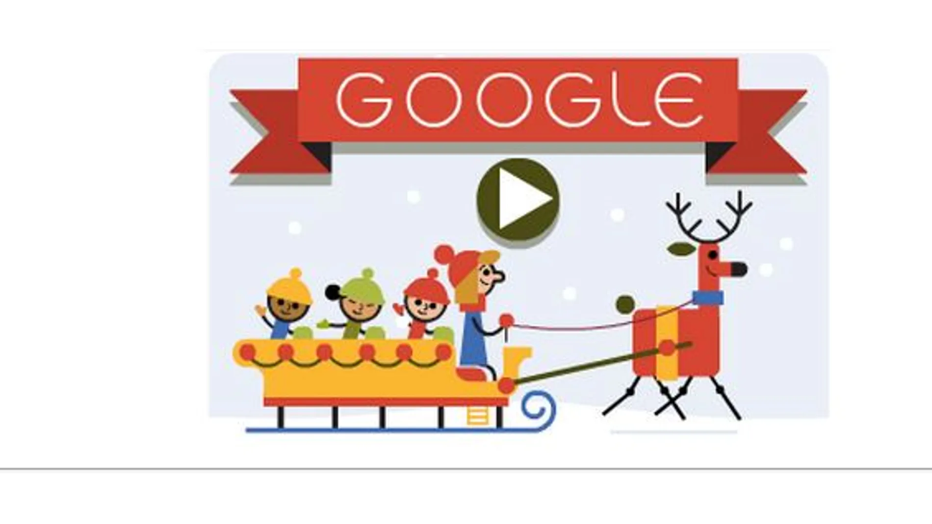 Google felicita la Navidad en trineo