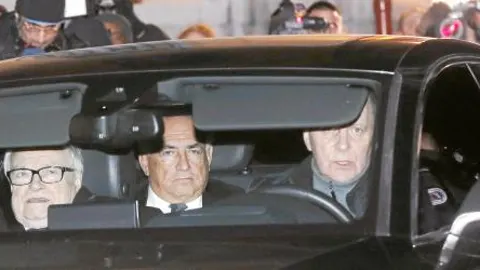 Strauss-Kahn, ayer, a su llegada a los juzgados de Lille